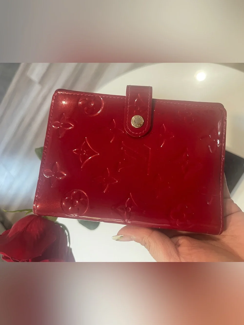 LOUIS VUITTON Agenda PM in Red Monogram Vernis